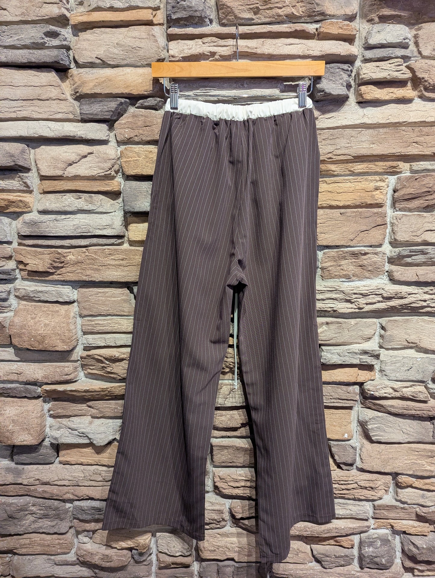 White Waistband Pinstripe Pants