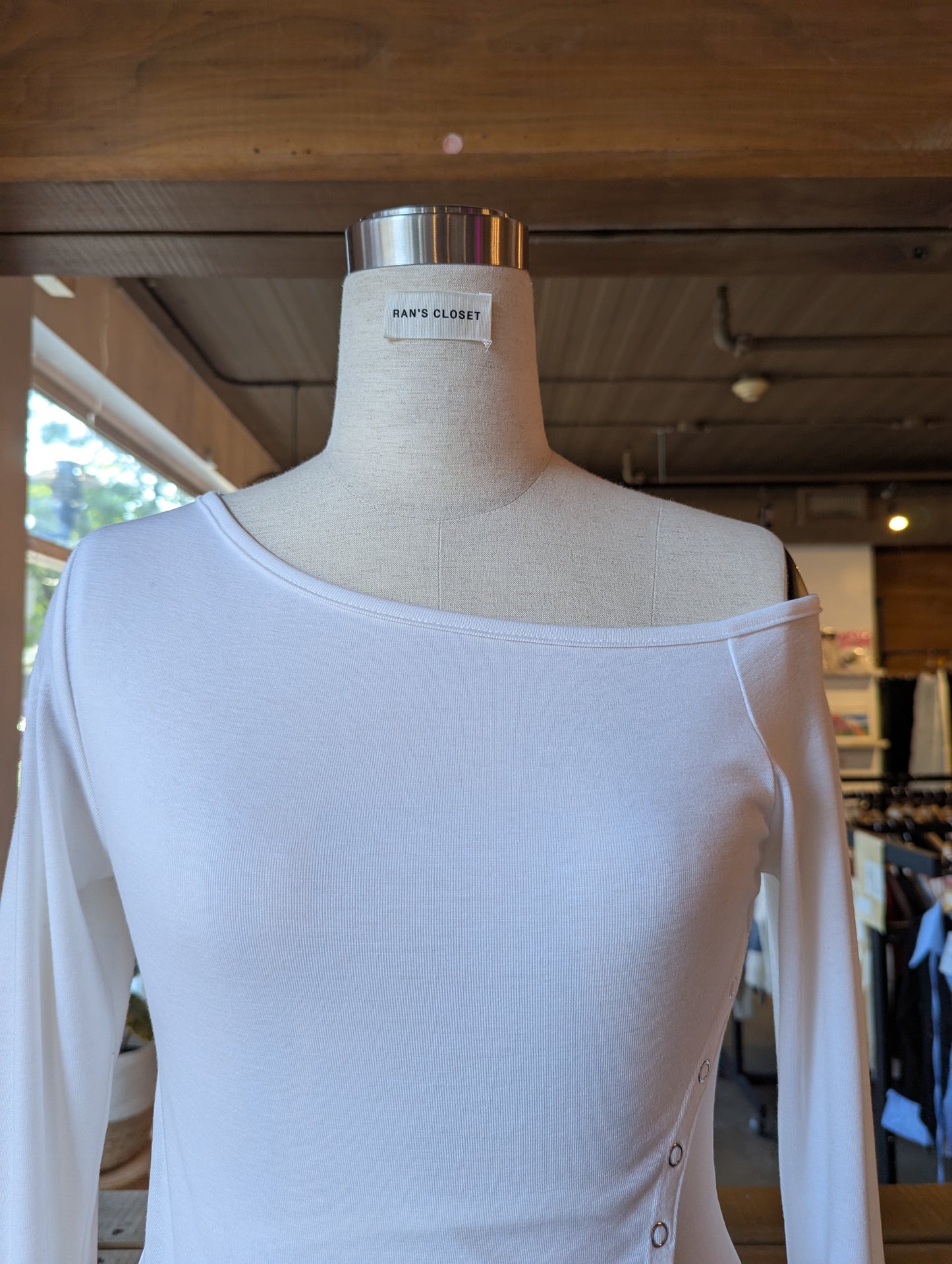 Asymmetric Long Sleeve With Side Snaps