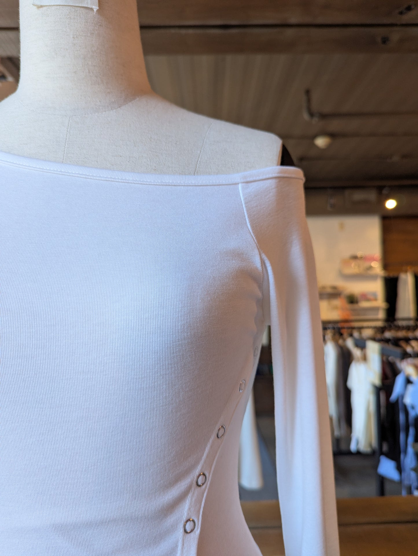 Asymmetric Long Sleeve With Side Snaps