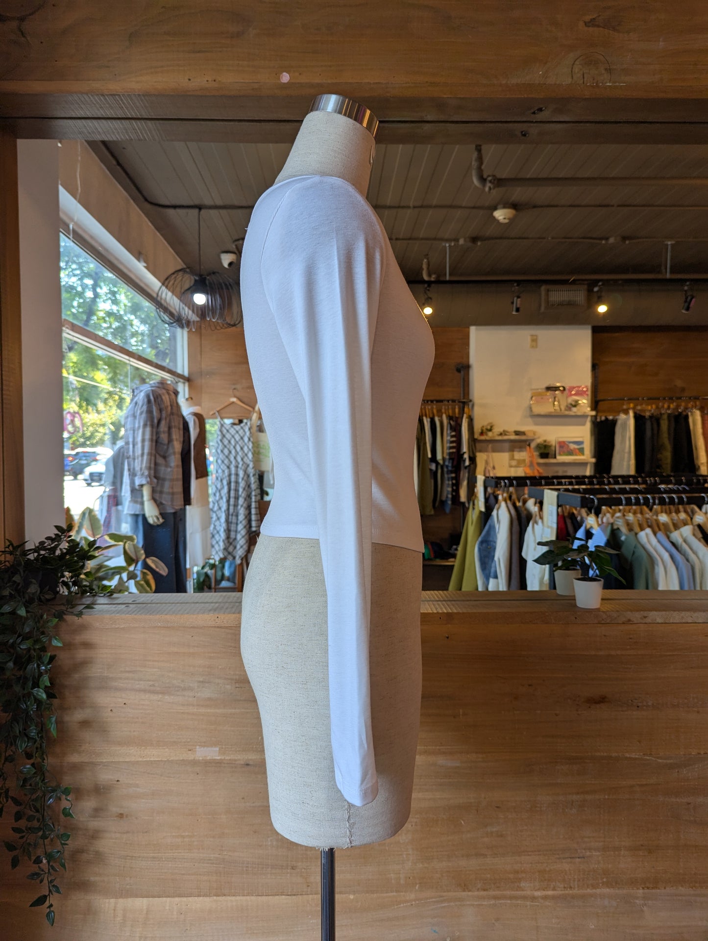 Asymmetric Long Sleeve With Side Snaps