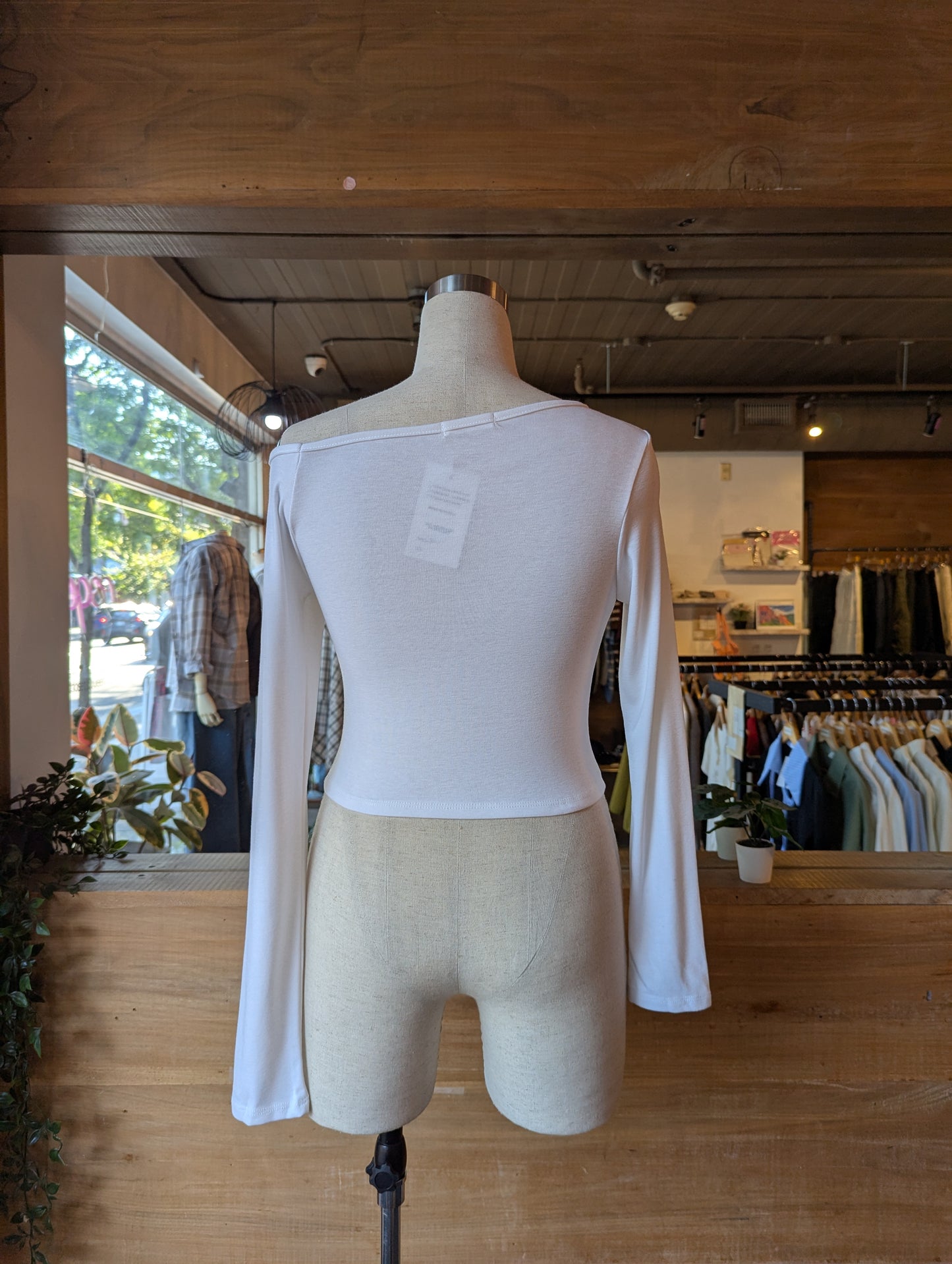 Asymmetric Long Sleeve With Side Snaps