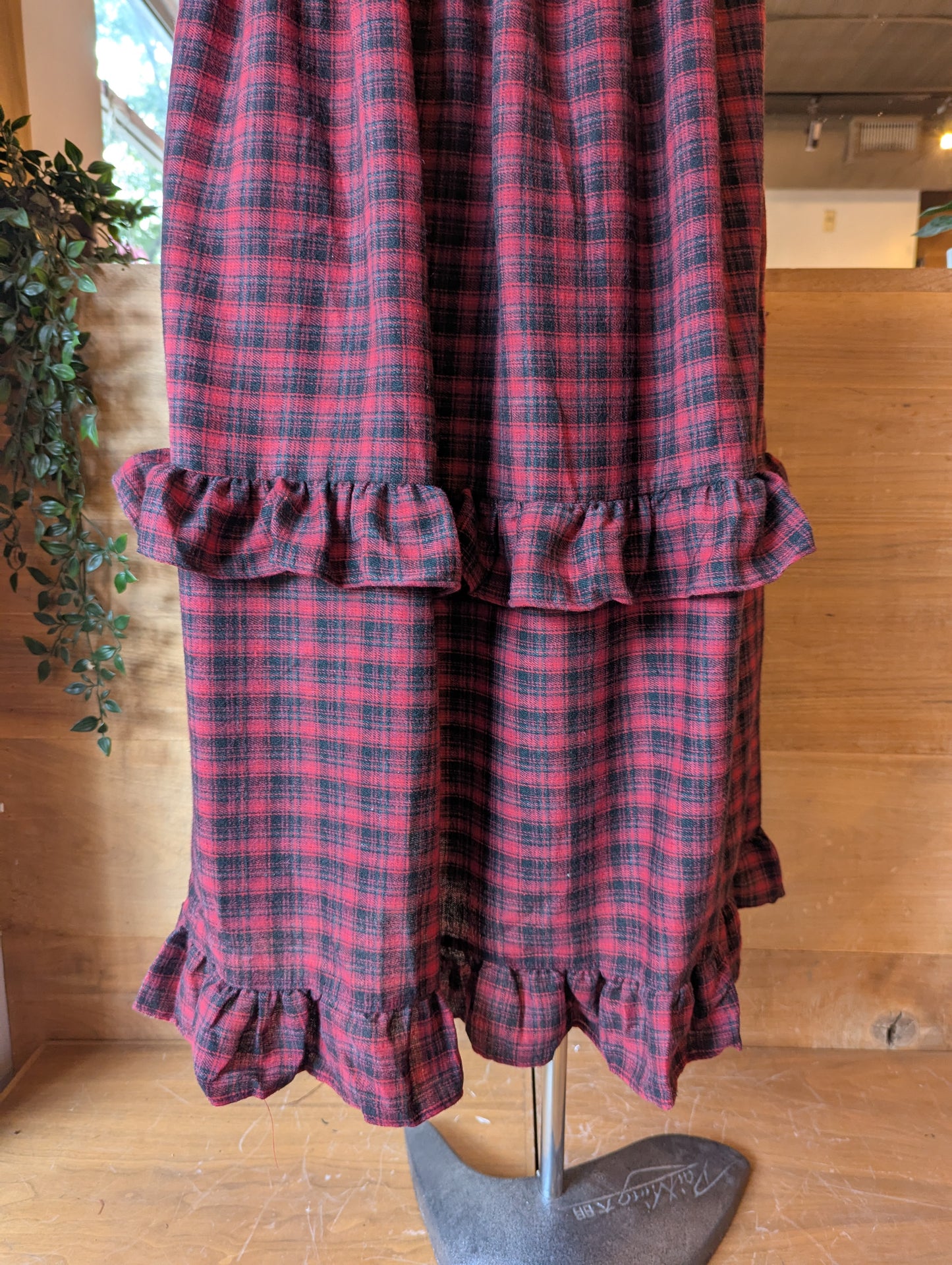 Plaid Skirt With Ruffles