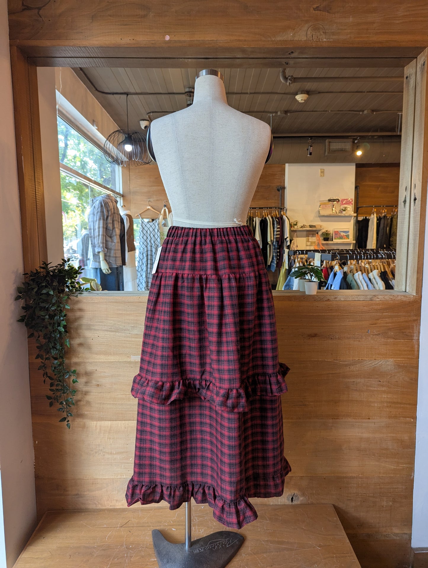 Plaid Skirt With Ruffles