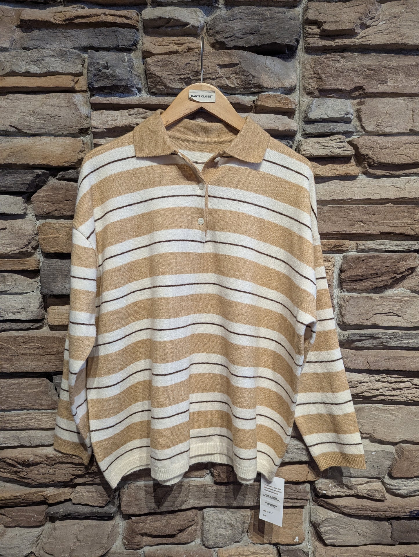 Oversized Henley Swearter