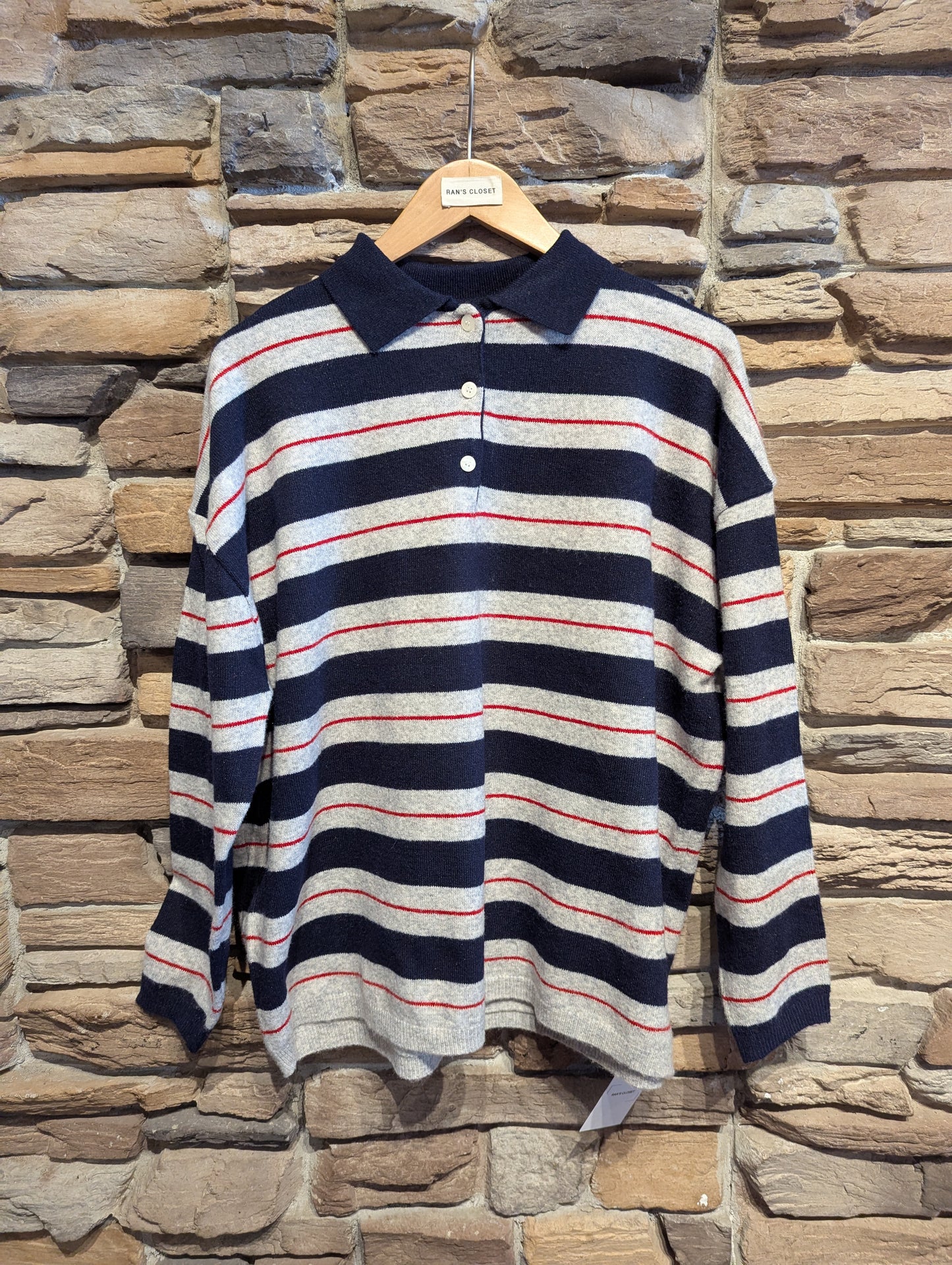 Oversized Henley Swearter