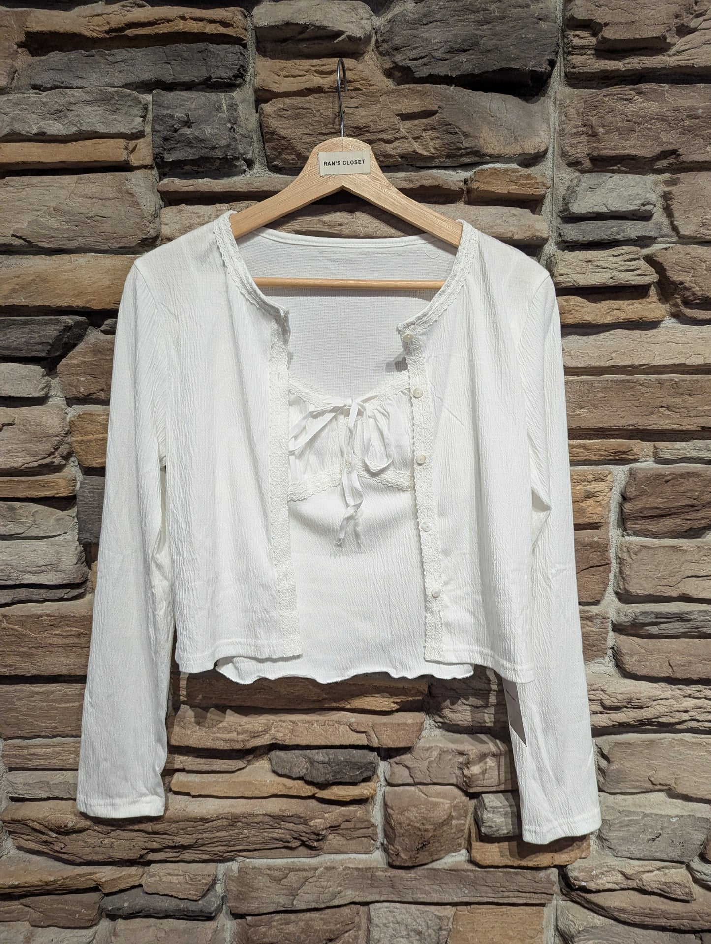 Baby Doll Top and Cardigan Set