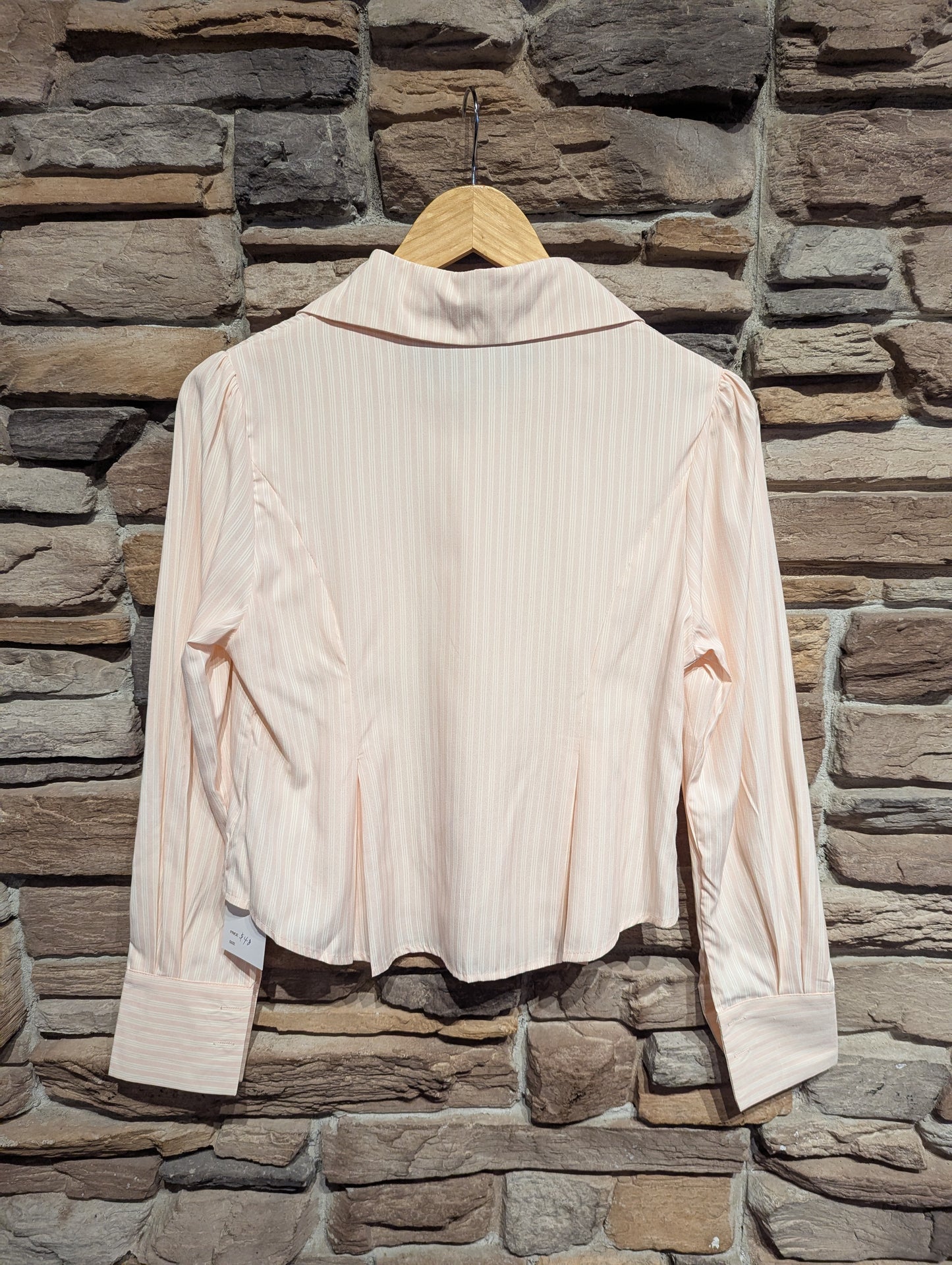 Striped Pintuck Button up