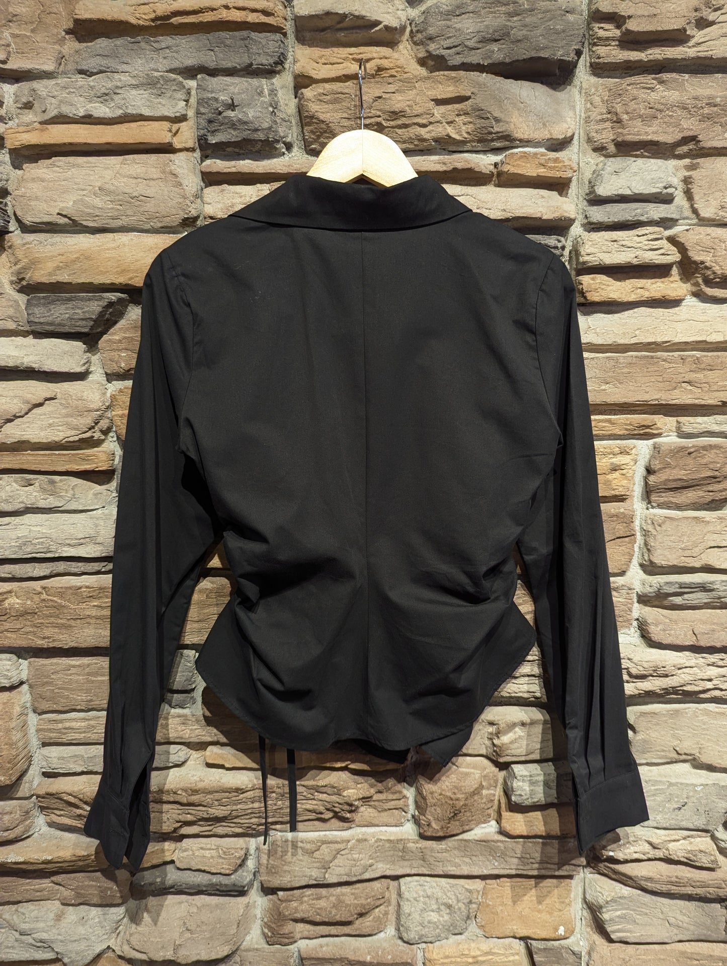 Wrap Side Button Blouse