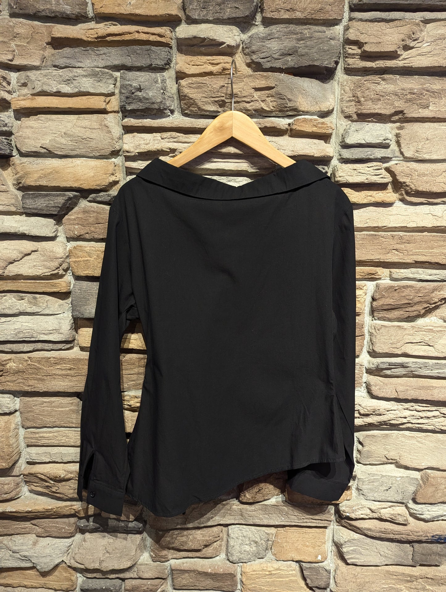 Off Shoulder Side Tie Button Down