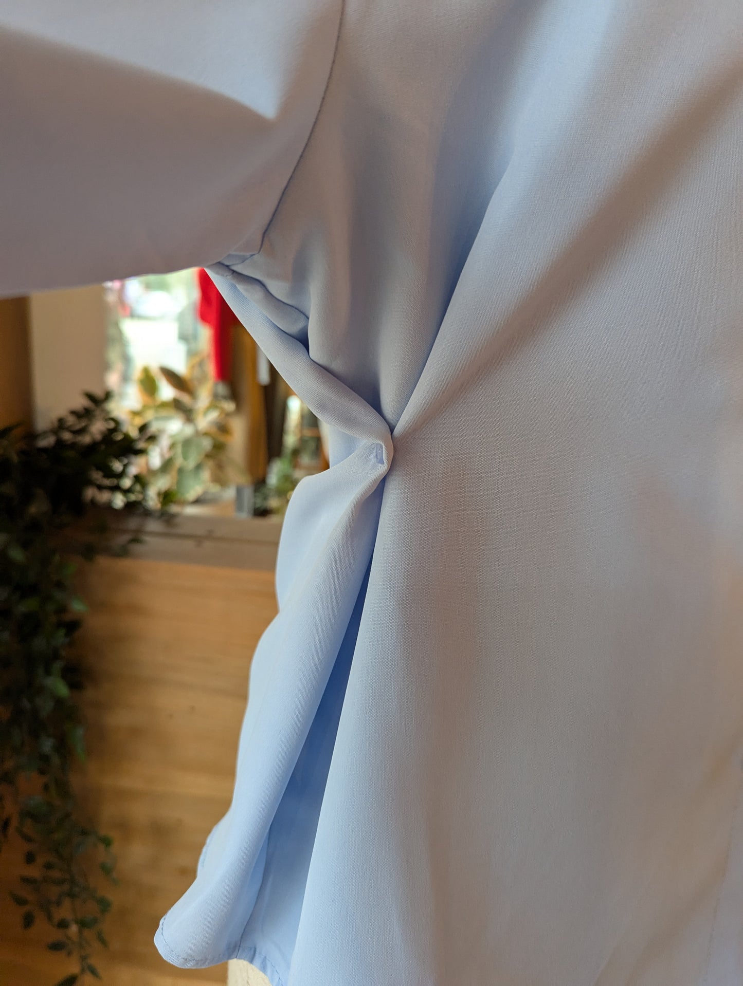 Side Button Cinch Blouse