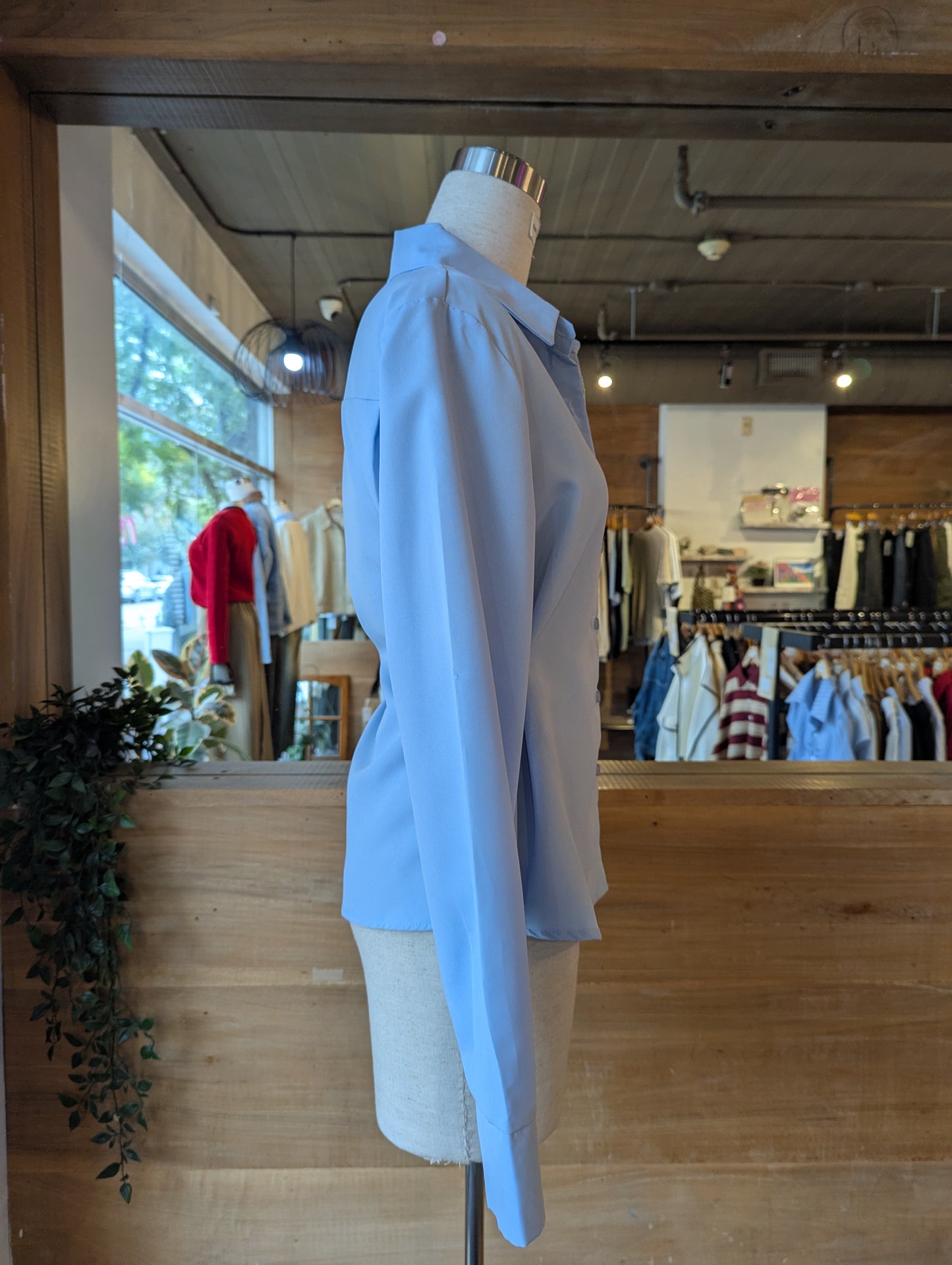 Side Button Cinch Blouse