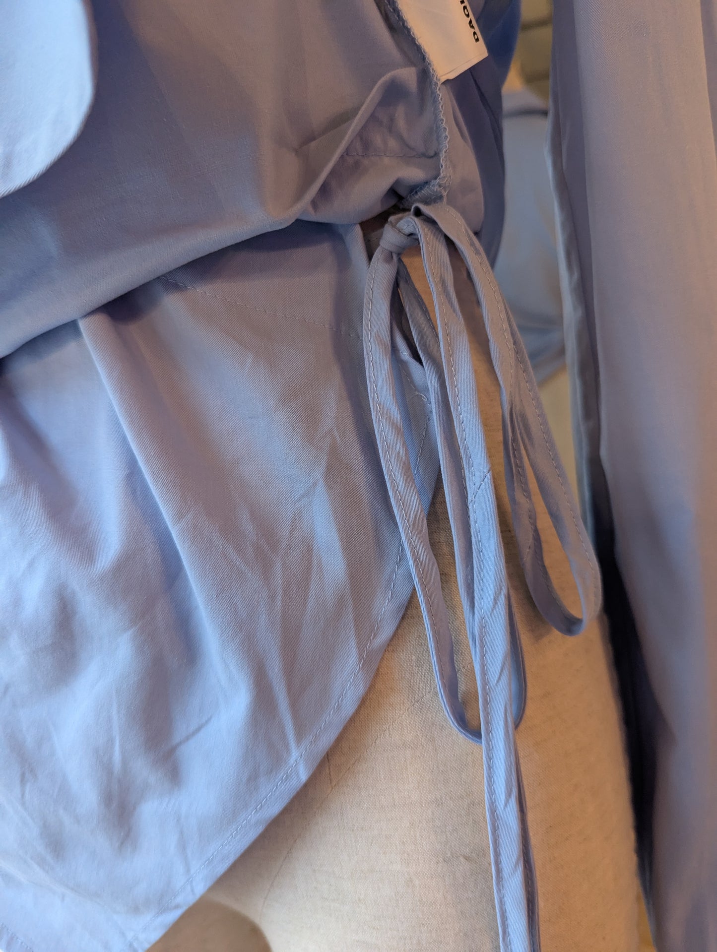 Wrap Side Button Blouse