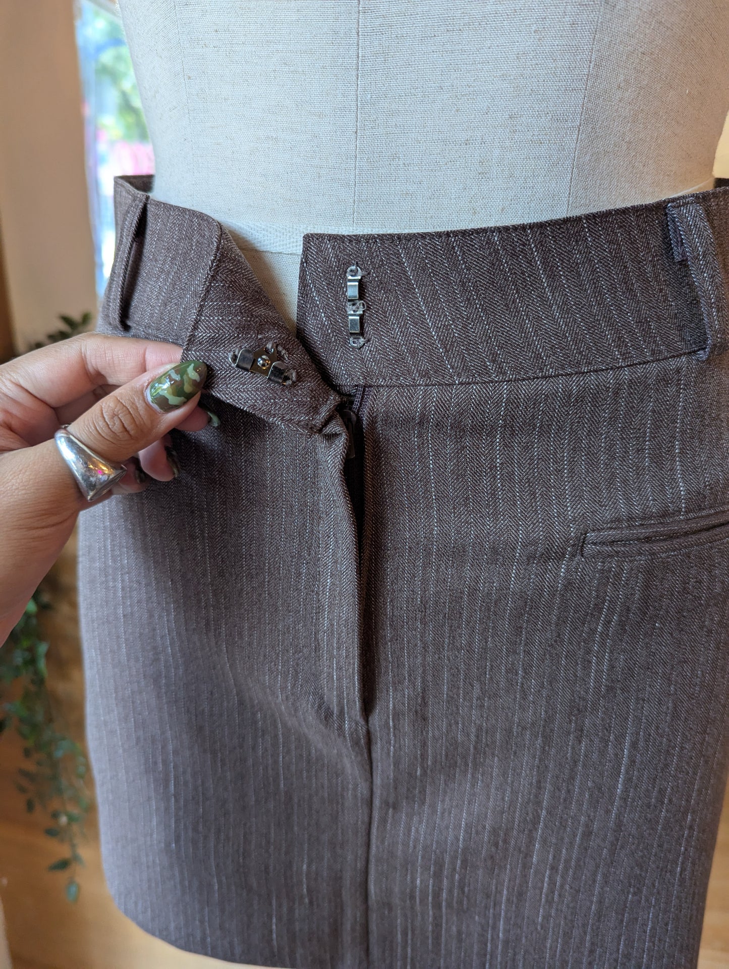 Pin Stripe Mini Skirt