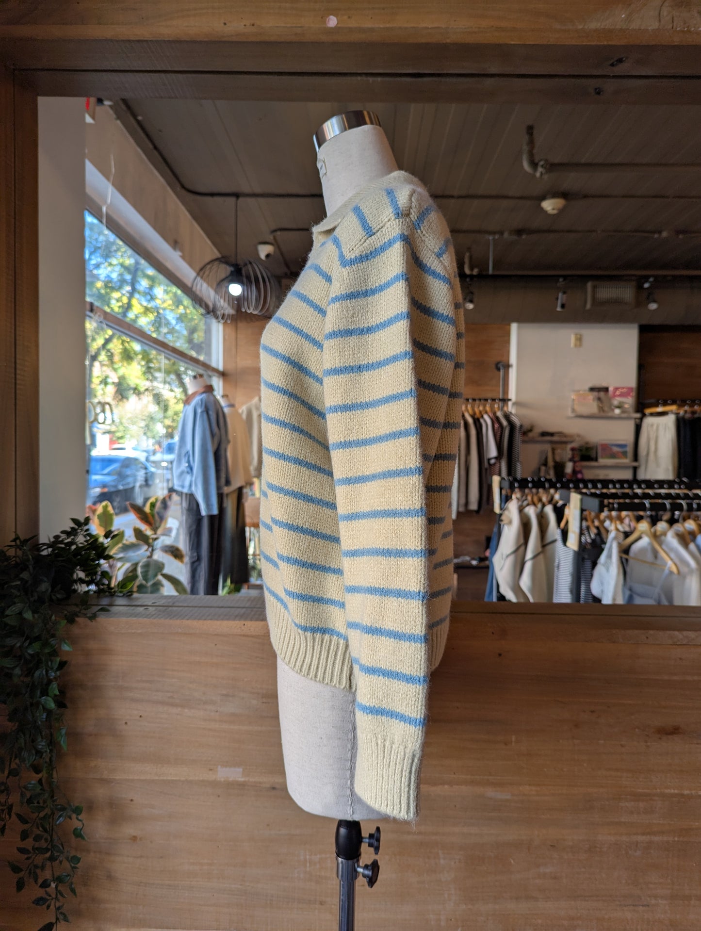 Striped Collar Sweater