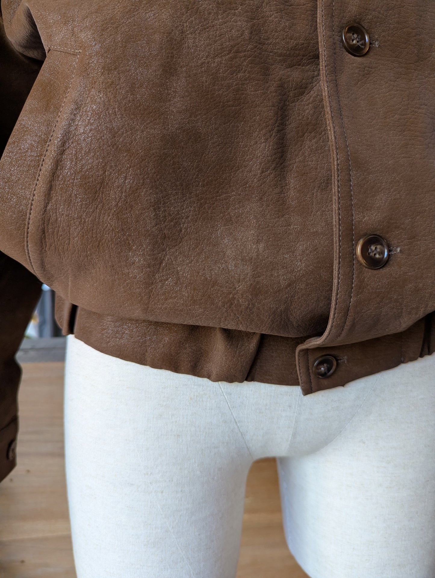 Button Up Vegan Suede Jacket