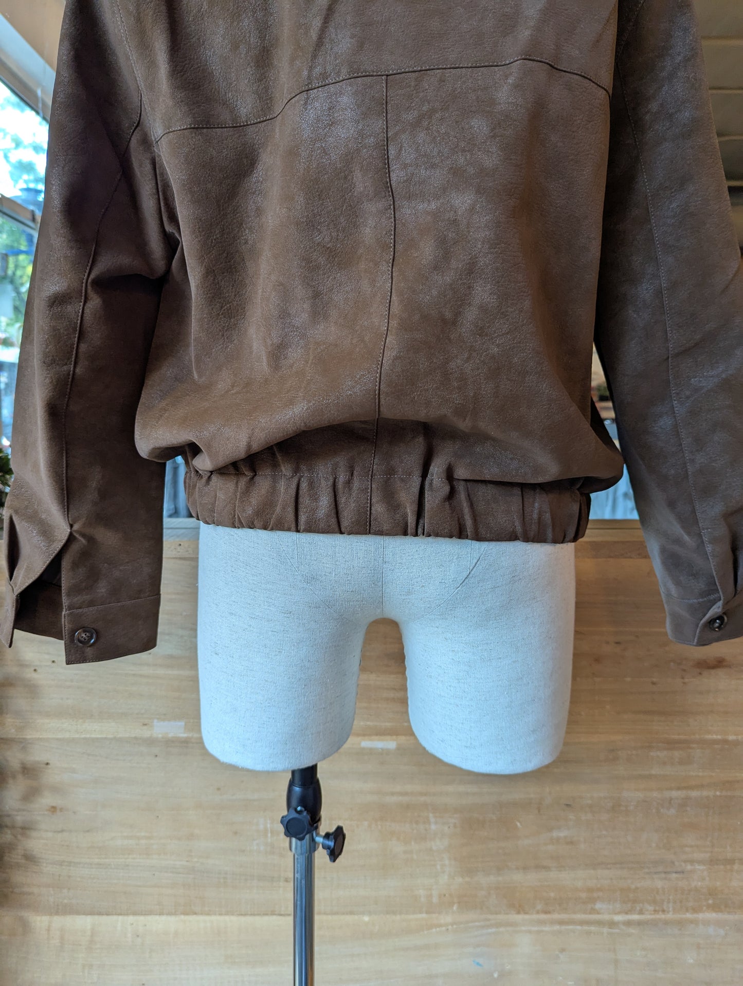 Button Up Vegan Suede Jacket