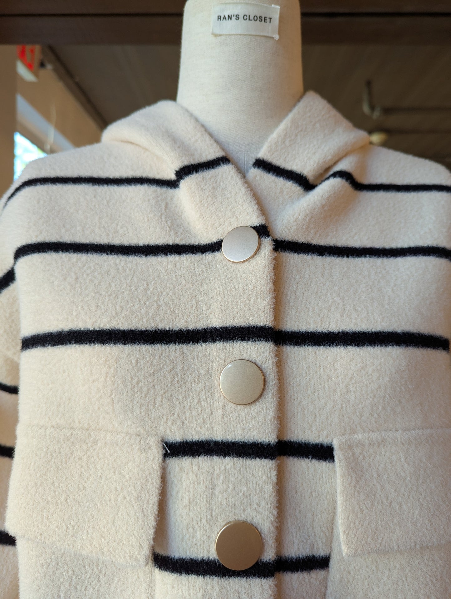 Striped Jacket with Hood