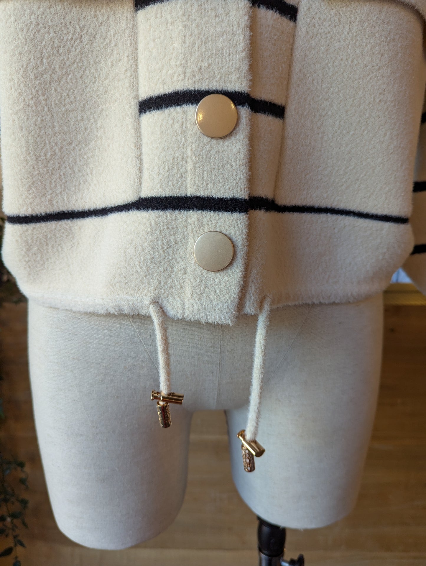 Striped Jacket with Hood