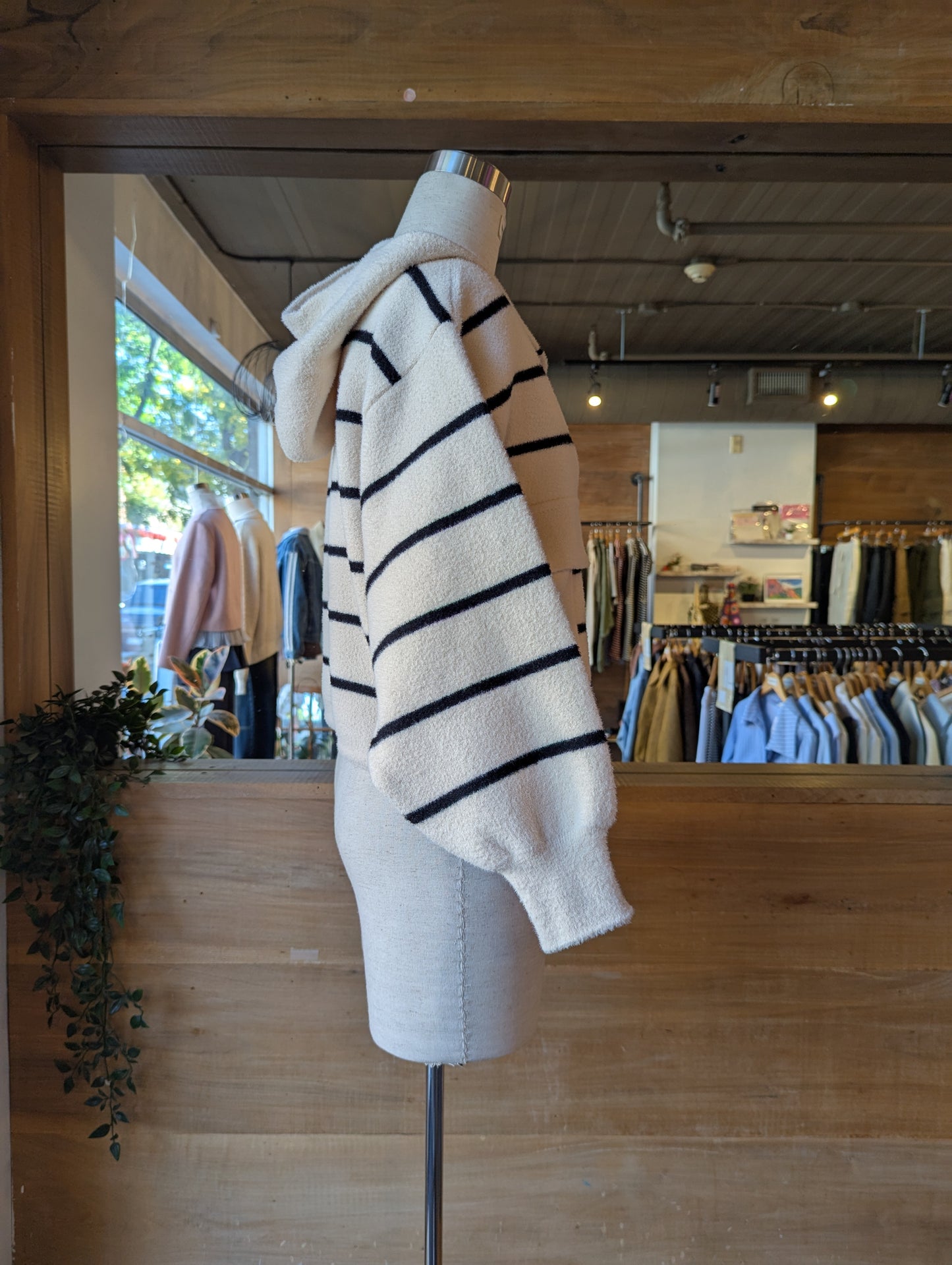Striped Jacket with Hood