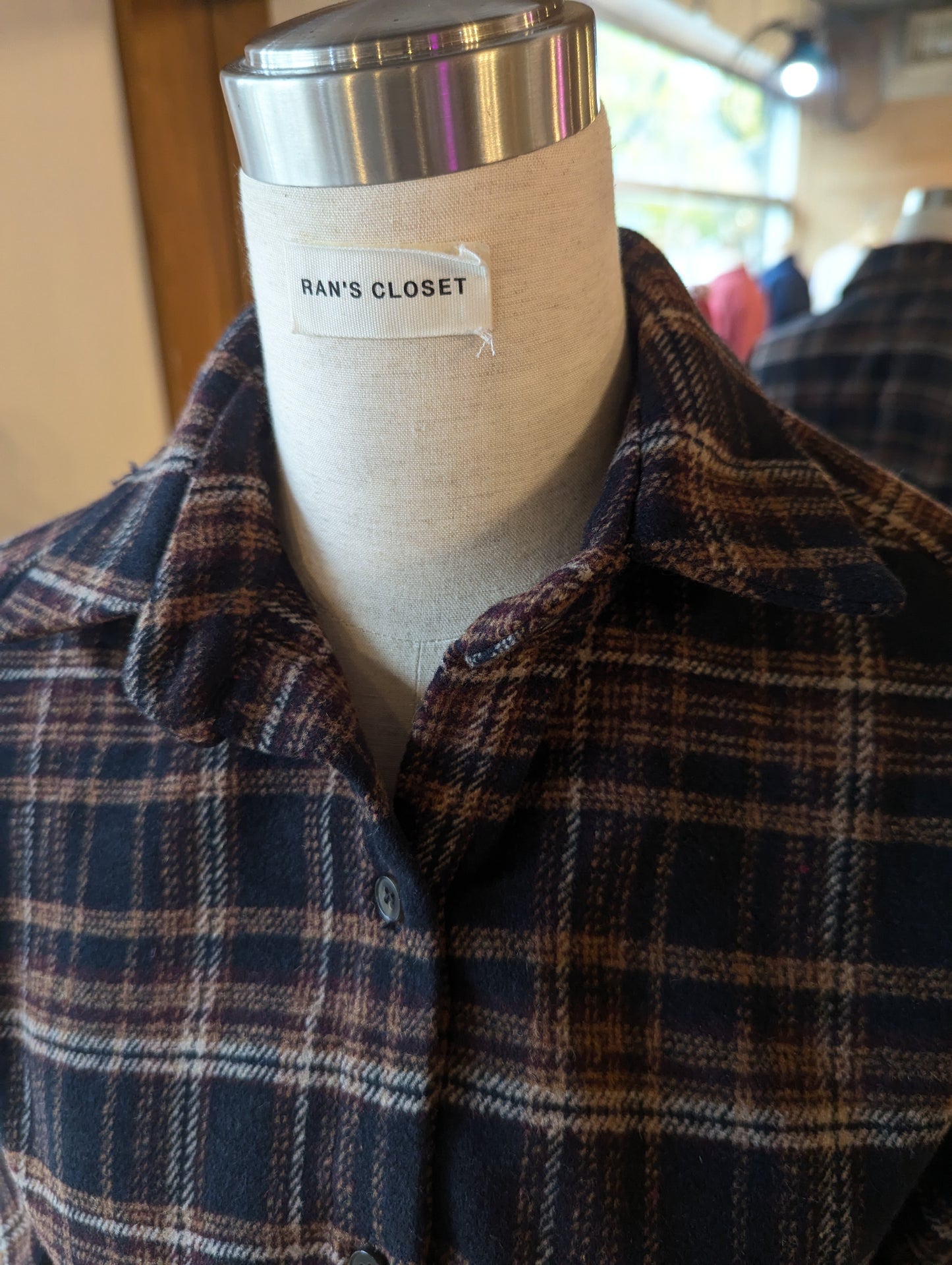 Flannel Dress with Wrap Skirt