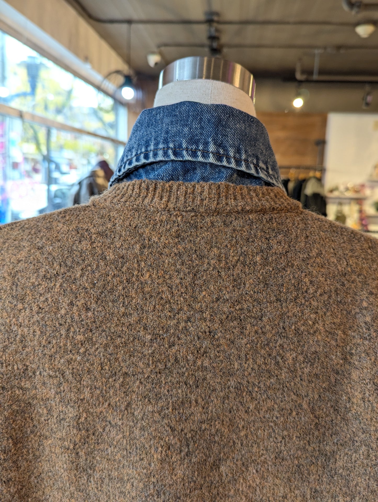 Denim Collared Cardigan