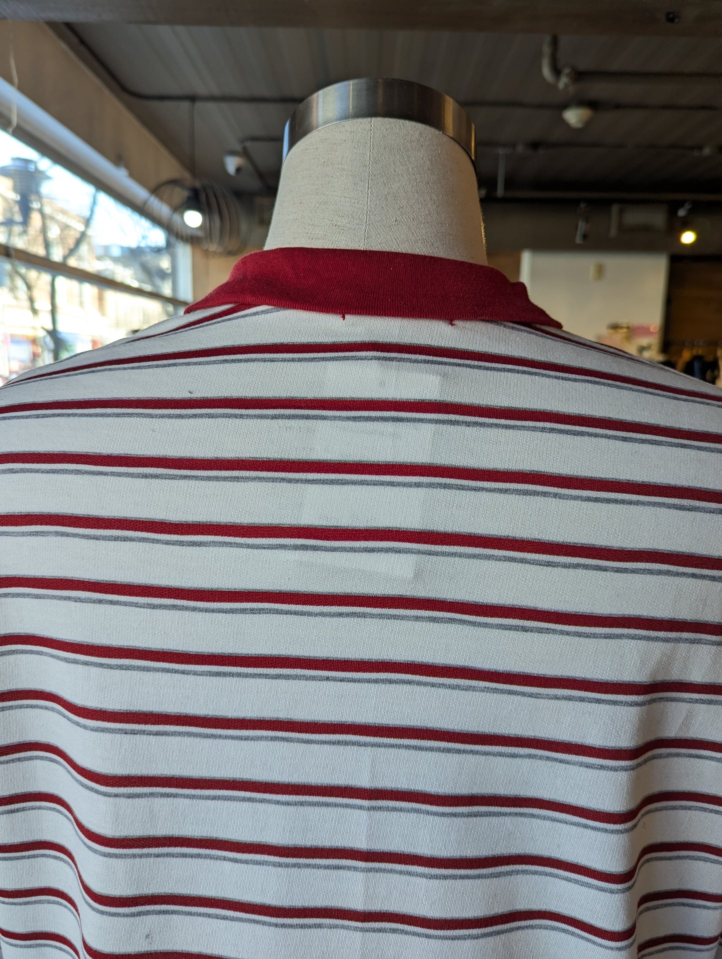 Color Block Collar Striped Polo