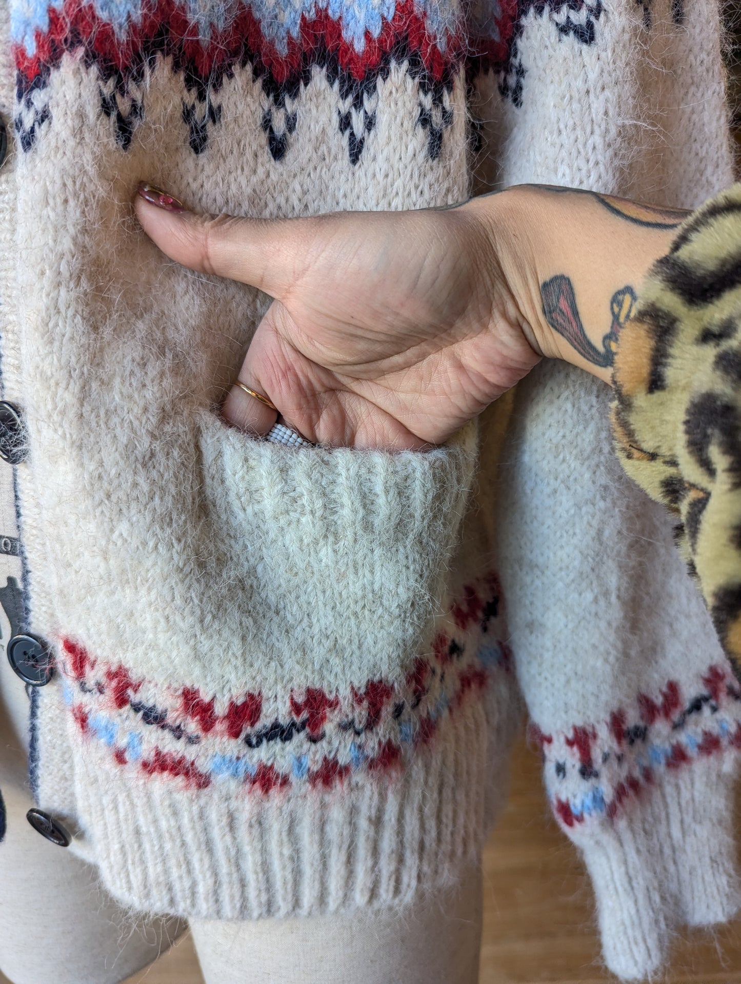 Fair Isle Collared Cardigan