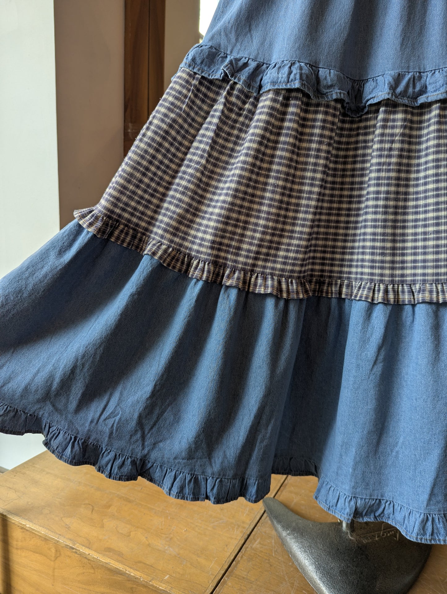 Tartan Trail Denim Skirt