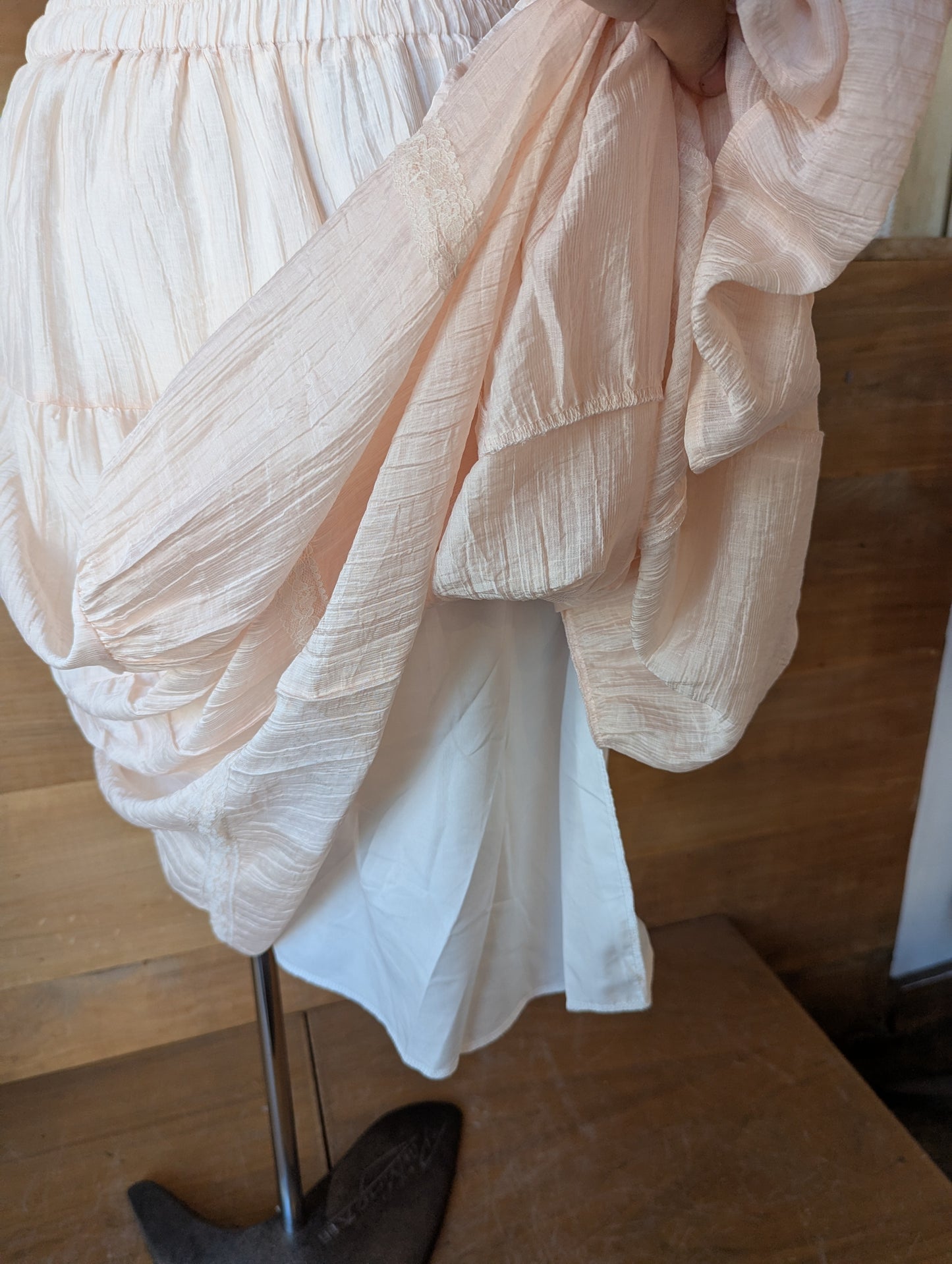 Morning Dew Sheer Tiered Maxi Skirt with Lining