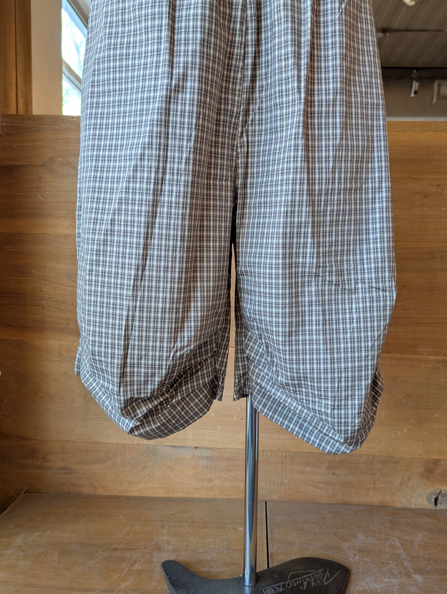 Lakeside Escape Draped Knee Length Plaid Short