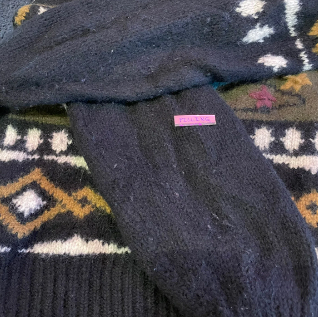 Vintage Wool Funky Geometric Sweater
