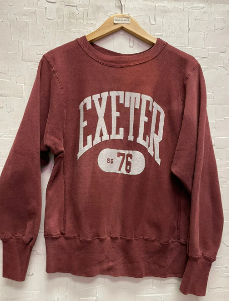 Vintage 80's Champion Reverse Weave Exeter Crewneck