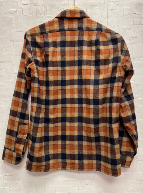 Vintage Pendleton Orange and Grey Flannel Board Shirt