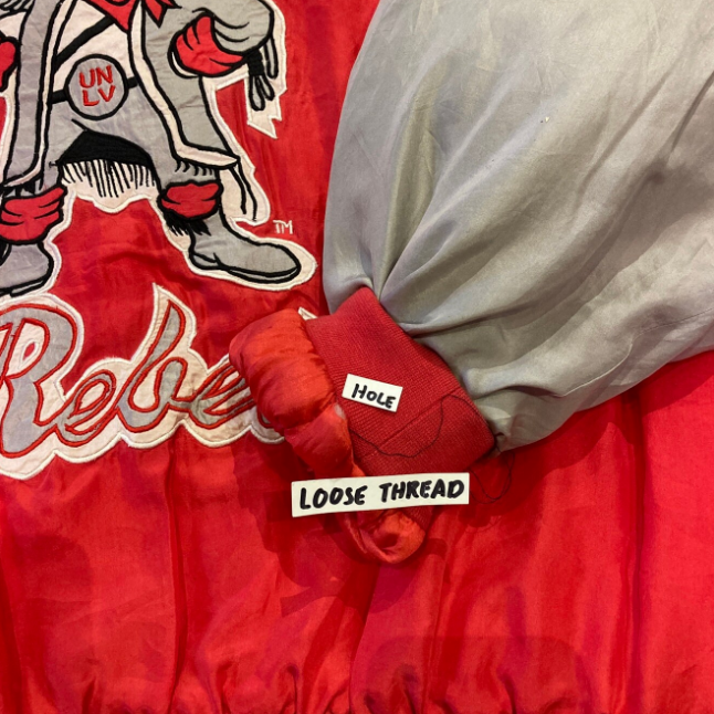 Vintage Ruby Red UNLV Rebels Silk Varsity Jacket