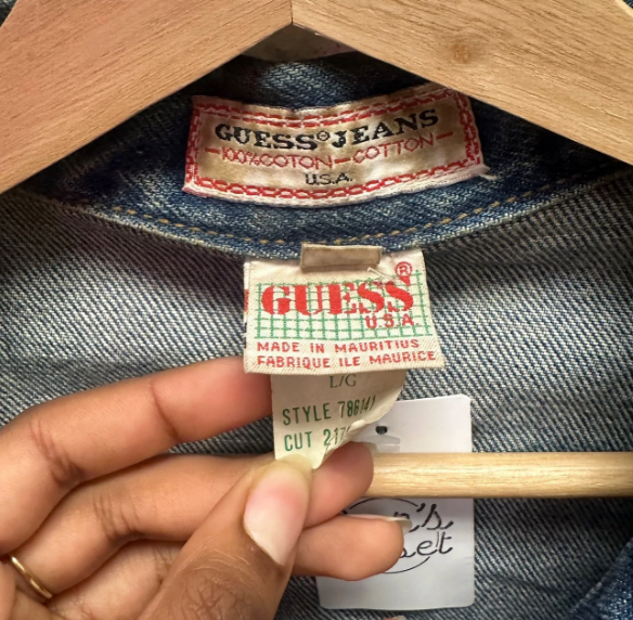 Vintage Guess Jeans Distressed Denim Jacket