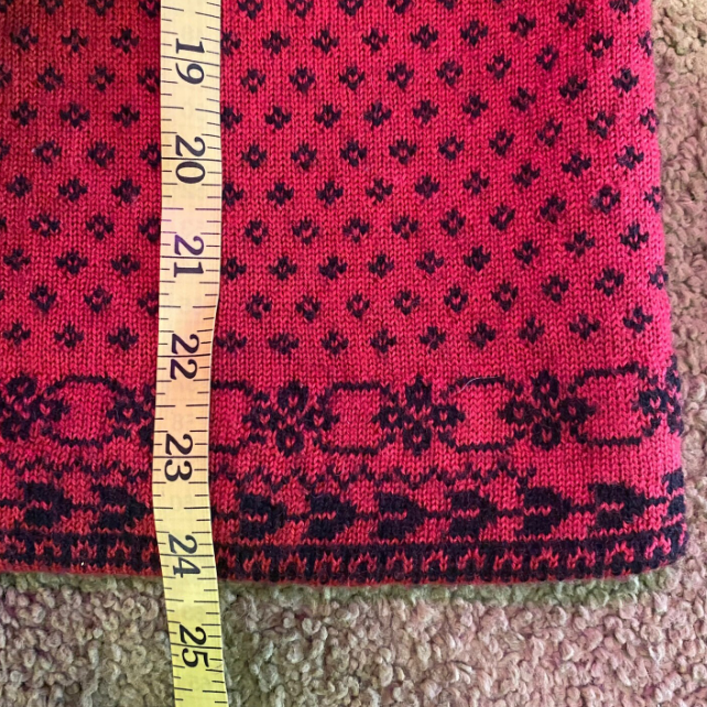 Vintage Icelandic Design Knit Cardigan With Floral Detailing