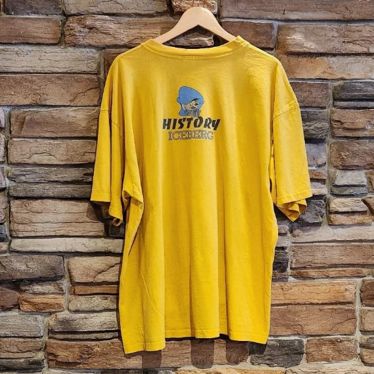 Vintage Iceberg Jeans Speedy Gonzalez Distressed Yellow T-Shirt