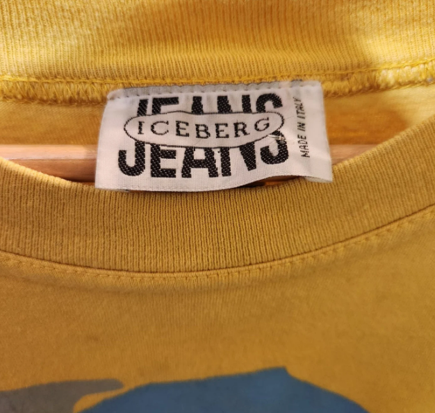 Vintage Iceberg Jeans Speedy Gonzalez Distressed Yellow T-Shirt