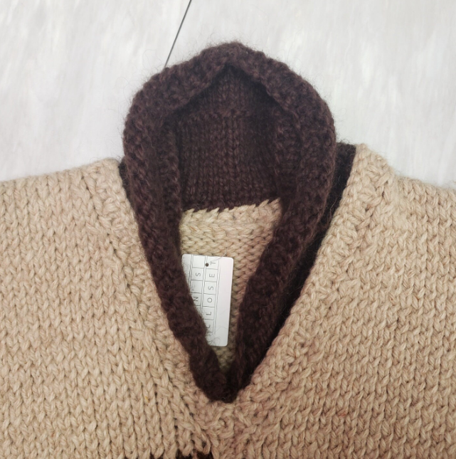 Men's Vintage Heavy Knit Sweater with Aztec Print