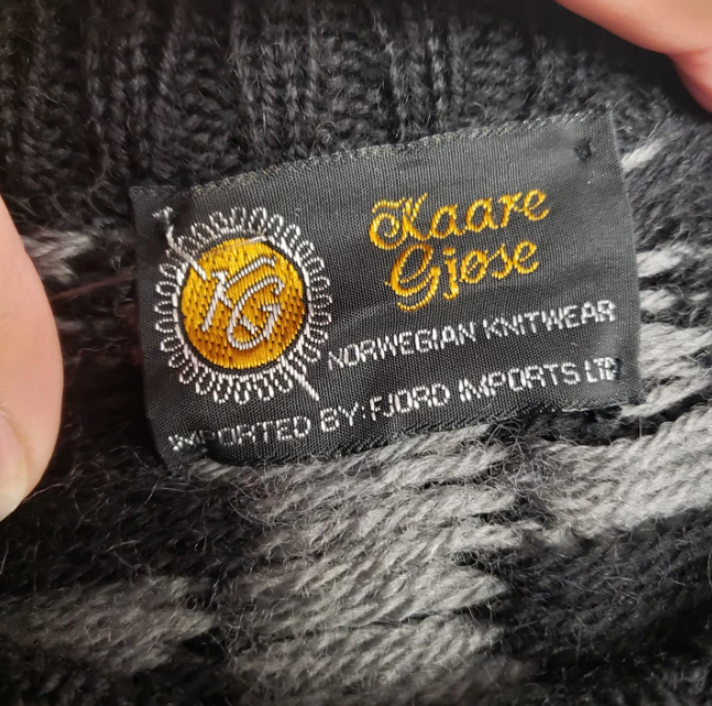Vintage Kaare Gjose Norwegian Knitwear Sweater