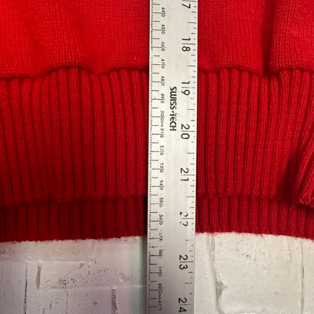 Vintage Red and White Portage Cheerleader Sweater