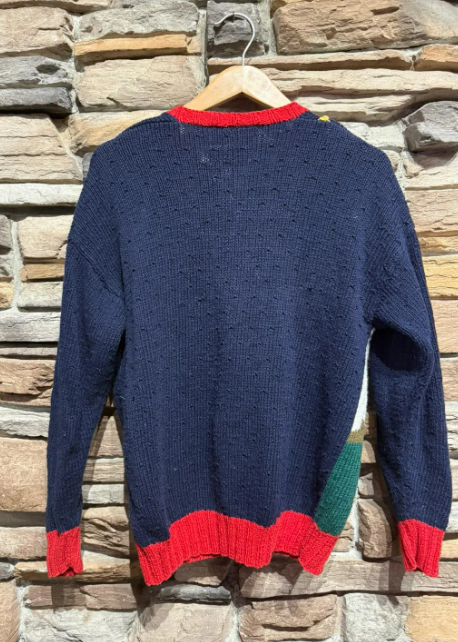 Vintage Studio by Michelle Stuart Knit Cardigan with Equestrian Design