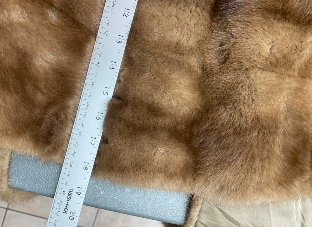 Vintage Fur Shawl with Pockets