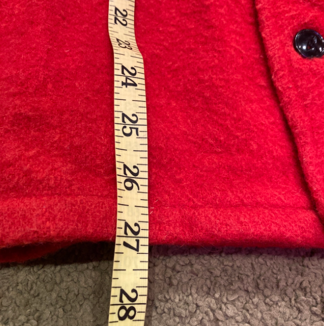 Vintage Kelsey Trail Wool Blend Red Button Up Shirt Jacket