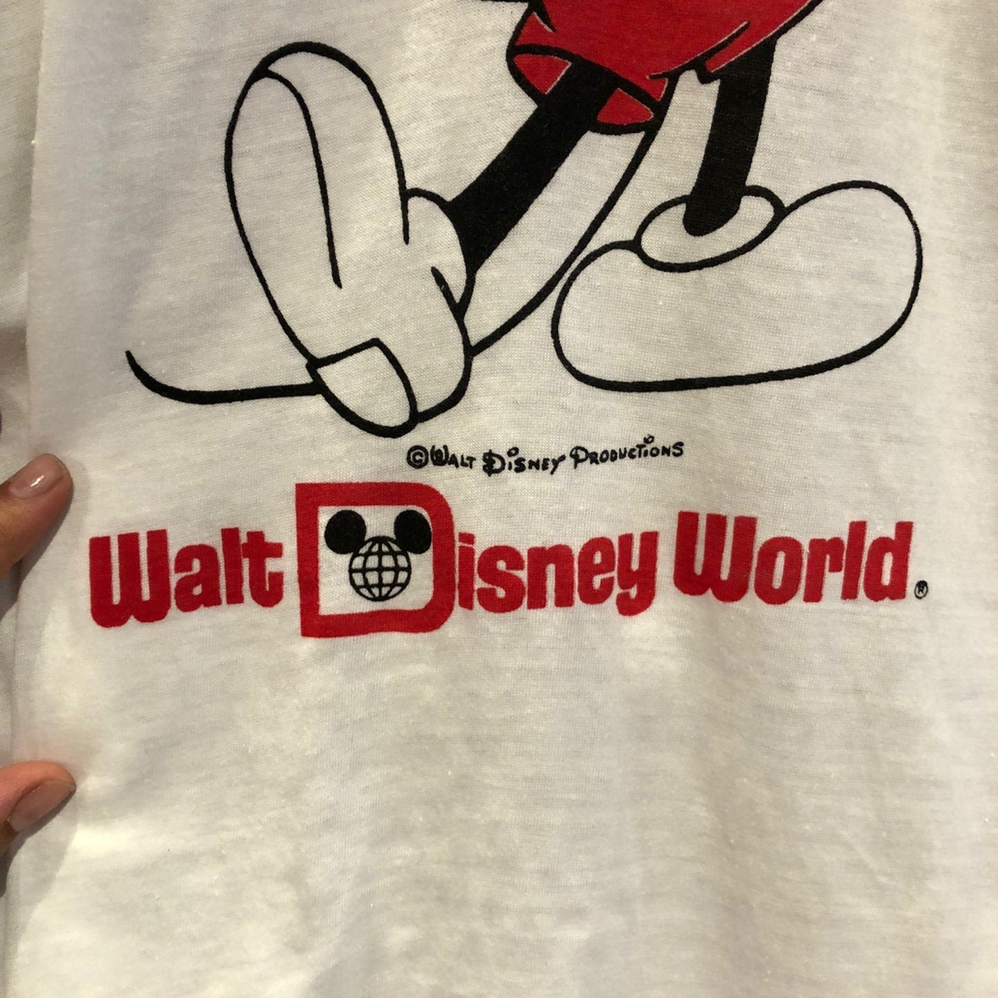 Vintage Tropix Togs Walt Disney World Mickey Mouse Graphic Ringer T-Shirt