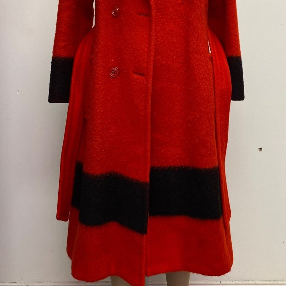 Vintage Hudson's Bay Red Point Blanket Pure Virgin Wool Coat