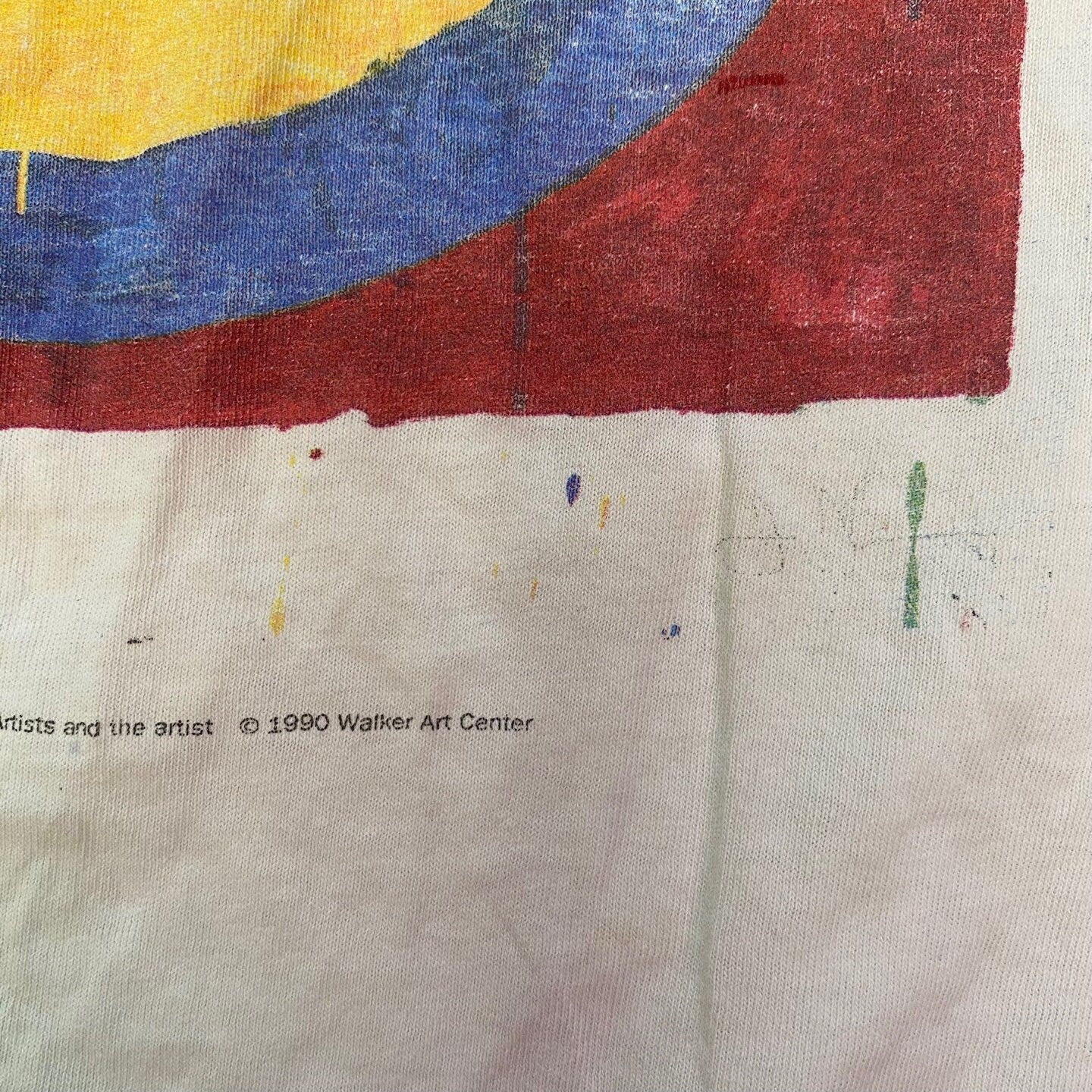 1990 Vintage Jasper Johns: Printed Images Target Graphic T-Shirt