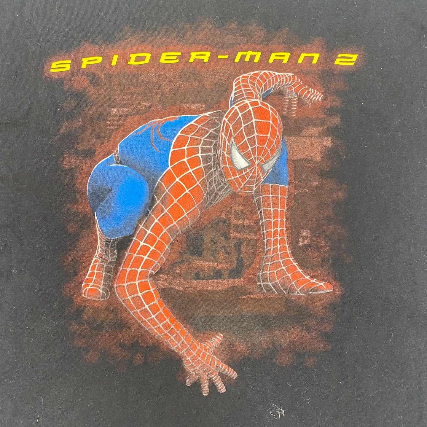 2004 Toby Maguire Spiderman 2 Promotional T-Shirt | Graphic T-shirt | Baby Tee | Black T-shirt | Cotton | Youth Size M | SKU: M-3230