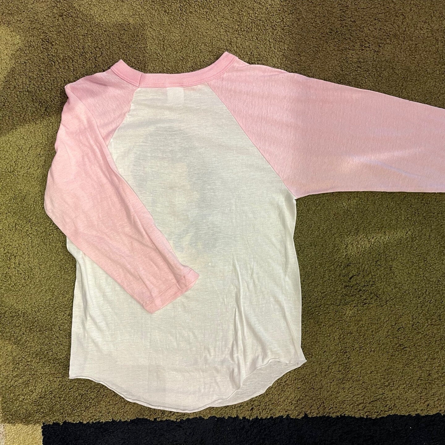 Vintage Julio Iglesias Pink and White Long Sleeve Shirt