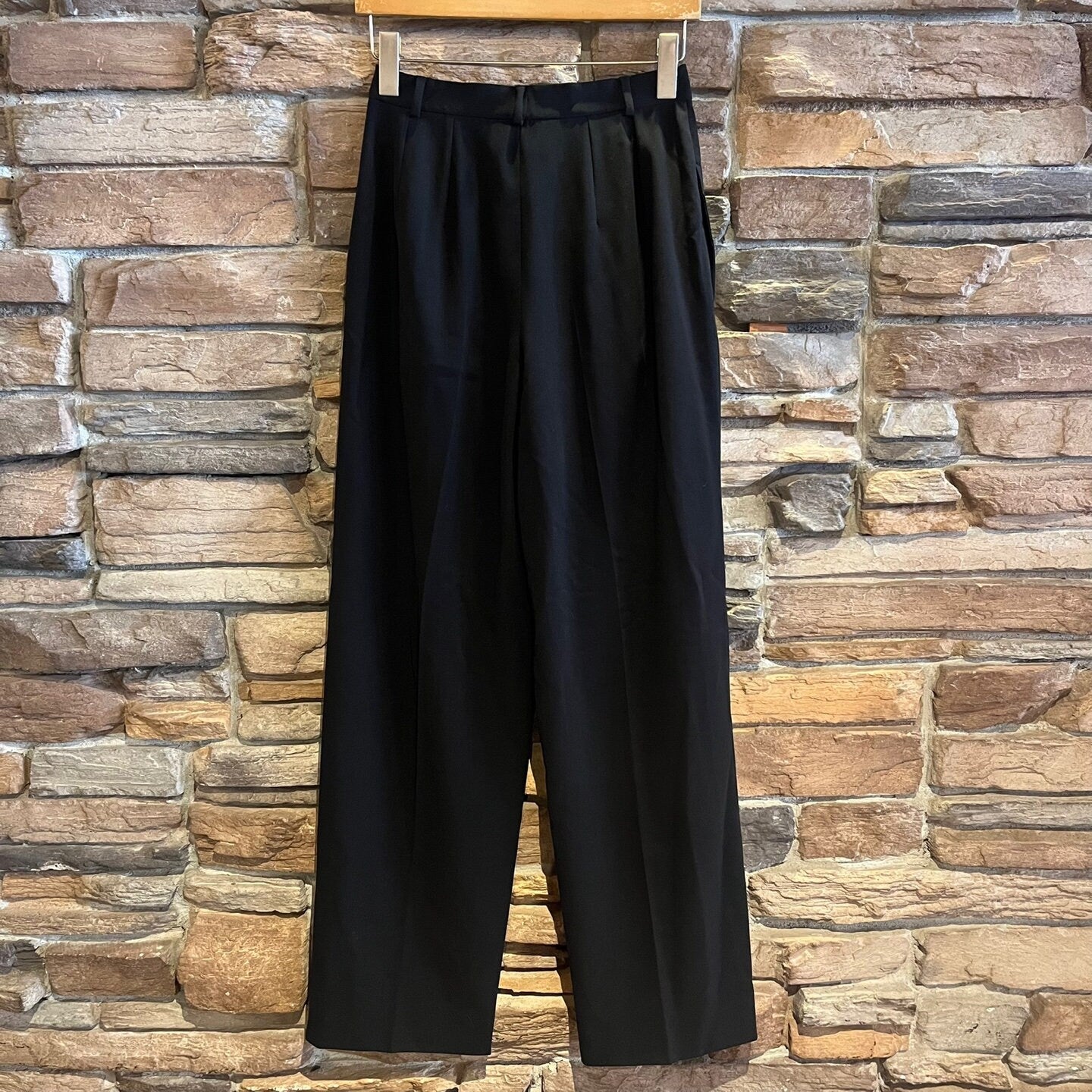 Vintage Black Max Mara Women's Trousers | Max Mara Pants | High-Waisted Trousers | Black Dress Pants | Women's Size 6 | SKU: STQ-3223
